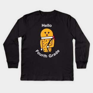 Hello Fourth Grade Kids Long Sleeve T-Shirt